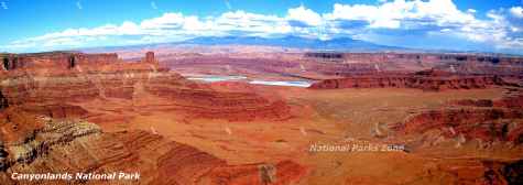 Picture showing a view along the Shafer Trail backcountry drive in Canyonlands National Park