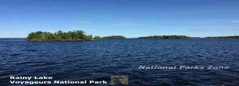 Picture of Rainy Lake viewed from the NPS tour boat Voyageur